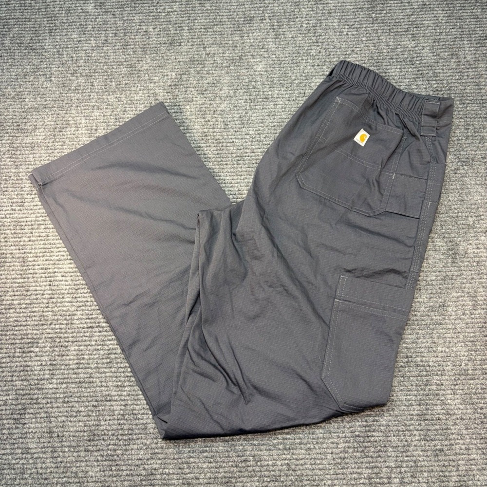 Carhartt Liberty Ripstop Cargo Scrub Pants Mens Tall L Gray C54108T DKP LGT